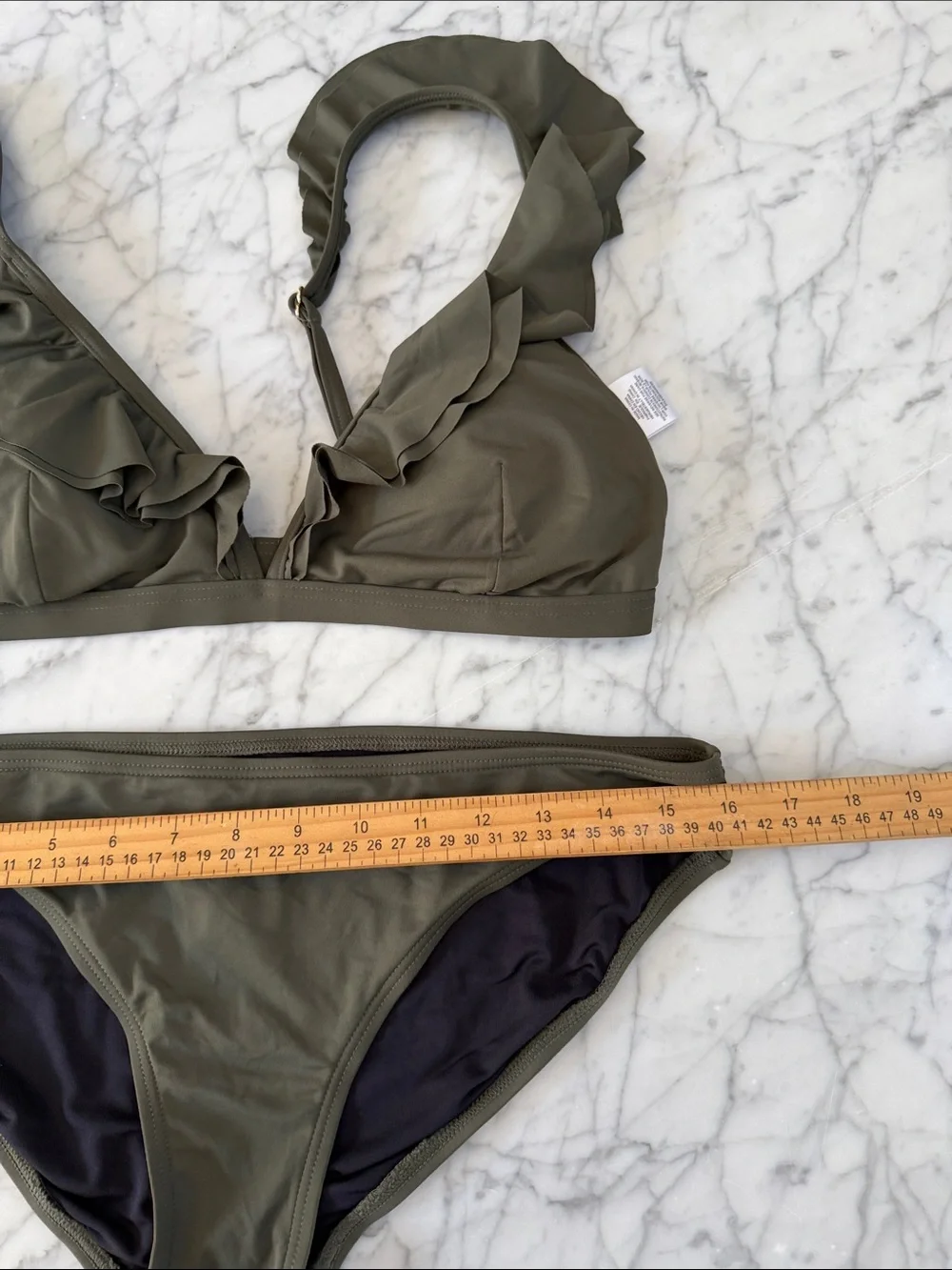 Michael Kors Ruffle Bikini Set Sz L